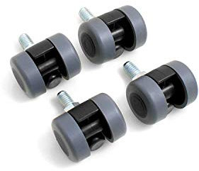 Design61 Doppelrolle Möbelrolle Möbelrollen Möbel Doppel Rolle mit Gewindestift M10x25mm