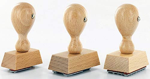 Holzstempel Stempel Firmenstempel Adressstempel mit Wunschtext/Logo (2-3 Zeilen)