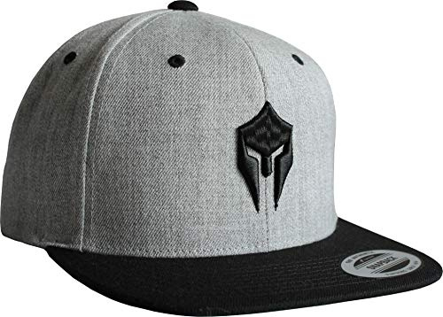 Gorra de béisbol: Esparta - Flexfit Snapback Basecap con Bordado en 3D - Casquete Casco - Cap Basecap - Regalo Hombre y Mujer - Gorro Tapa - Combate MMA - Hip Hop Rap - Gym (Gris)