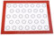 Tapis Macarons en Silicone, Rectangulaire Silicone Tapis de cuisson, Macarons silicone, Plaque Macarons Patisserie Moulle Macaron, 33 Capacité, 40 x 30cm(Rouge)