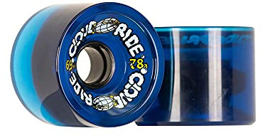 Cloud Ride! Wheels Cruiser Longboard-Räder, 69 mm, 78 A, transparent, Mitternachtsblau