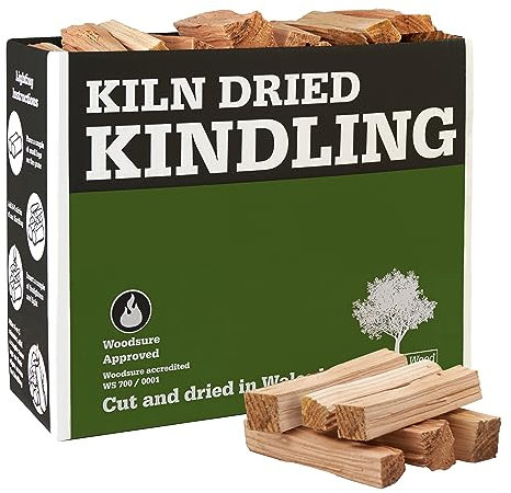 Premium Kiln Dried Kindling MEGA Box (6kg approx) Chunky Kindling for Wood Burners, Open fires, BBQ's and Pizza Ovens from Our Sustainable Woodland – 21Litres (1 Box)