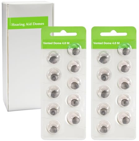 Hearing Aid Domes for Phonak Replacements, Phonak Hearing Aid Domes (Phonak Vented Domes Medium Size / 2 Packs), Universal Domes for Phonak Hearing Aid Accessories.