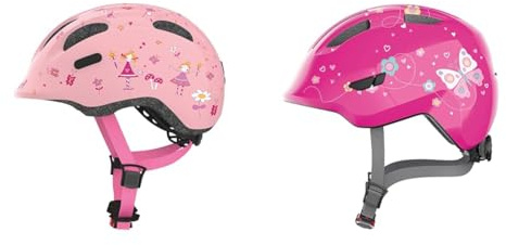ABUS Kinderhelm Smiley 2.0 - Robuster Fahrradhelm für Mädchen und Jungs & Kinderhelm Smiley 3.0 - Fahrradhelm mit tiefer Passform