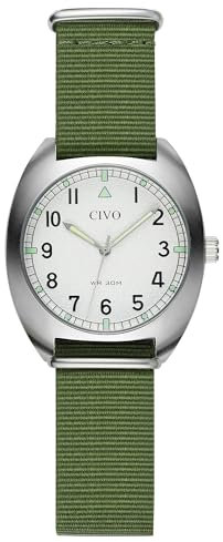 CIVO Herren Uhren Militär Männer: Analog Quarz Wasserdicht Grün - Sport Outdoor Business Coole Moderne