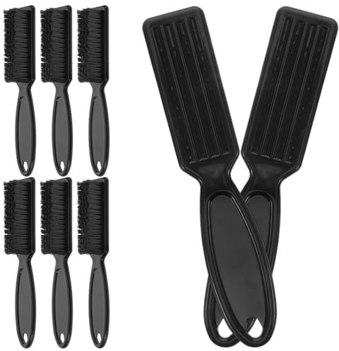 minkissy 8pcs Neck Flat Brush Fade Brush for Men Clipper Hairdressing Salon Tools Barber Clothing