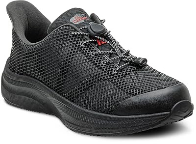 Dr. Comfort Jay Men’s Hands-Free Slip-On Athletic Walking Shoes, Diabetic Orthopedic Sneakers with Arch Support - 9 Medium, Black