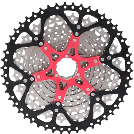 Tomedny Cassette de Velocidad, 9 10 11 12 Velocidad de la Bicicleta l Wheel Cassette Reemplazo de Cassette de Servicio Pesado para Accesorios para Ciclismo (12S 11-50T Silver Black)