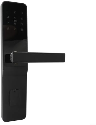 Allthingstore Cerradura de puerta inteligente, cerradura de puerta electrónica antirrobo con contraseña, para hotel con control de aplicación, compatible con BT, múltiples métodos de desbloqueo para