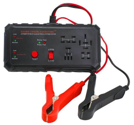 12V Automotive Relay Tester, Car Battery & Alternator Test Kit | Relay Switch & Circuit Inspector | Tests 4 & 5 Pin Relays | Battery Tester | Alternator Tester | Sound Troubleshooting | Patented