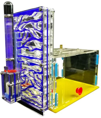Wakects Area Acrylic Farm, T Design Nsect Villa House Birthday Present with Water Inlet for Easy Observation (Blue)