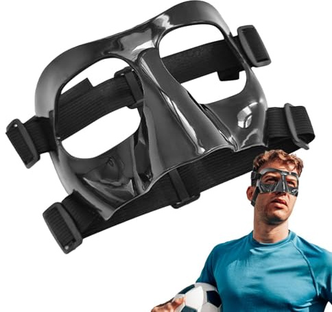Bouclier nasal réglable – Protection faciale de sport 3 mm, protection anti-impacts, masque confortable avec construction durable | Garde encourageante pour le football, basket-ball, volley-ball, prot