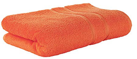 Premium Frottee Badetuch 100x150 cm in orange von StickandShine in 500g/m² aus 100% Baumwolle