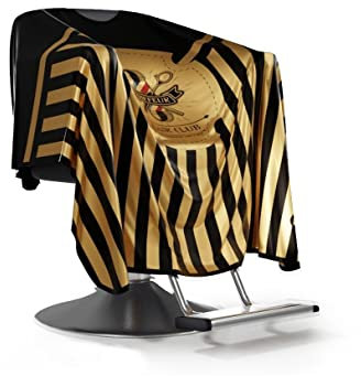 Friseurumhang aus Goldenem Satin, Original Barbermood Barber Cape, Professional Hair Design Salon Cape, Hairdressing Cape, Friseurbedarf,138 cm x158 cm, luftdurchlässig, einstellbar.