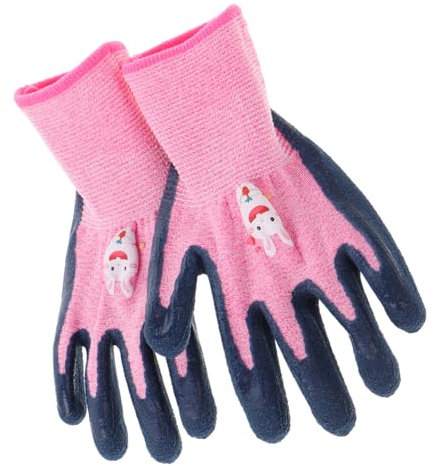 WRITWAA Gartenhandschuhe Für Junge Mädchen Robuste Handschuhe Aus Polyester rutschfeste Arbeitshandschuhe Für Outdoor-aktivitäten Mit Dornenschutz Für Gartenarbeit Und Atmungsaktive