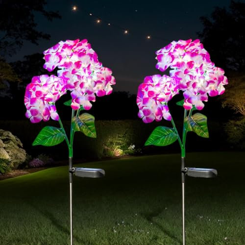 Hqynss Lumière Solaire Tournesol Extérieur - 2 Pack Déco Jardin IP65 Étanche, Fleurs Artificielles LED pour Pelouse, Terrasse, Cour, Allée (Décoration Noël)