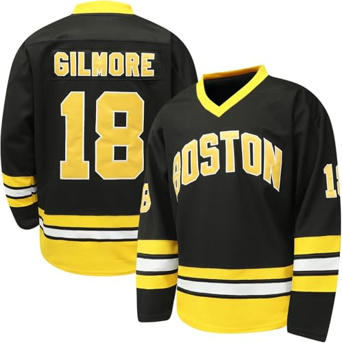 Men's Ice Hockey Jersey 18 Adam Sanders Breathble Mesh Polyester Black S