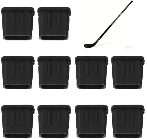 Fukaisu 10stk Hockeyschläger-Endkappen aus Gummi, für Eishockey- und Feldhockey-Lacrosse-Schläger Sicherer Halt und Schutz (Große Größe)
