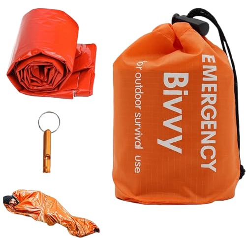 Luxiremi Emergency Sleeping Bags, Survival Bivouac Bag, Ultralight and Waterproof Emergency Sleeping Bag, Ideal for Camping, Hiking and Adventure