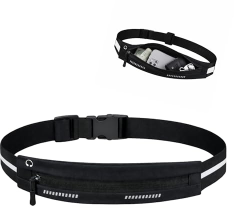 OnlyPRIME Marsupio Running Uomo y Donna, Cintura Running Porta Smartphone fino 7”, Marsupio da Corsa Impermeabile Regolabile con Bande Riflettenti, Accessori Running Leggeri