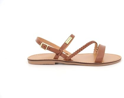 Les Tropeziennes par M. Belarbi Femme BATRESSE Chaussures Ville Sandale, Tan, 40