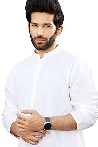 Clossy London Mens Salwar Kameez (L/XL, White)