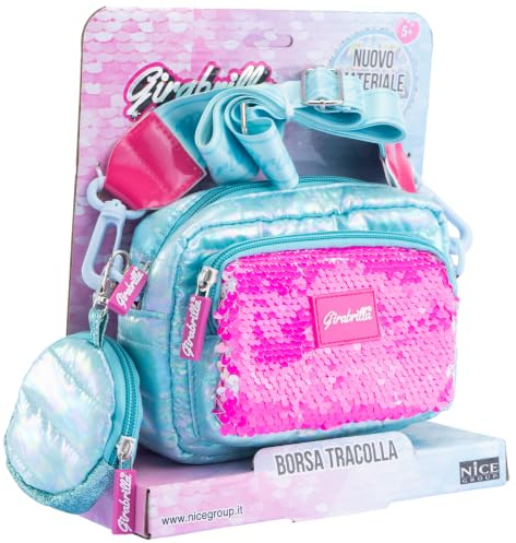 Girabrilla Nice Group Puffer Pochette, 1 Bolso de Hombro Verde Agua con Monedero para niña