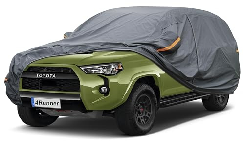 GUNHYI Premium Car Cover Custom Fit Toyota 4Runner (1995-2025), 16 Layers Heavy Duty Car Cover Waterproof All Weather with Zipper Door for Sun Rain Snow Dust Uv Protection