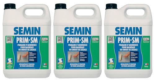 Semin Primaire d'Adhérence pour Enduit de Lissage Prim SM - Intérieur/Extérieur - Bidon 5 L (lot de 3)