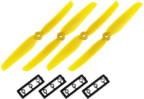 XYWHPGV RC Propeller 6030 6x3 Zoll CW CCW 2-Vane für Quadcopter Hexacopter Multirotor, Gelb 2 Paar mit Adapterringen(88bb9 e0188 2fe07 be6bb de051 065ed