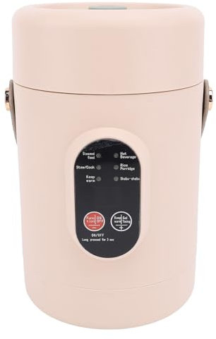 Faitout électrique Portable, Petite Mijoteuse électrique Multifonctionnelle de 500 W avec Panier à Vapeur en Acier Inoxydable, Cuillère et Tasse pour Voyage, Camping, Bureau