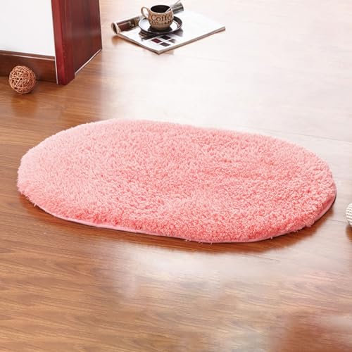 SBJKLYRN Carpeting Modern Soft Shaggy Carpet Comfortable Floor Mat Area Rugs Anti Slip -Modern Super Soft Thick Pile For Kids Living Room(Pink,50 * 120cm)