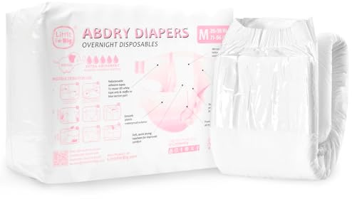 LittleForBig 6500 ml Adult Diaper 10 Pieces - ABDry Ultra Absorbent Diapers | High Absorbency Core Advanced Leak Guards Soft Skin-Friendly Padding Tear Protection Adjustable Tapes Secure Comfortable Fit