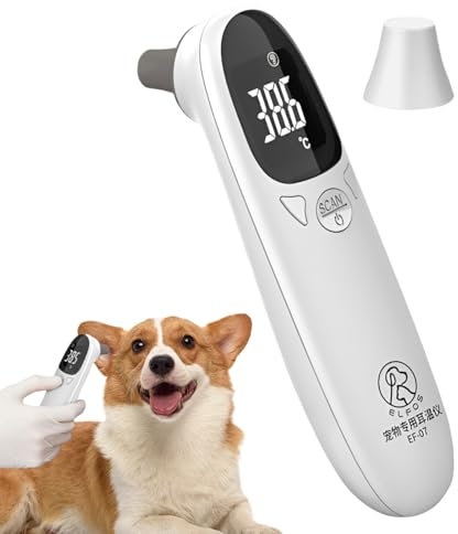 Thermomètre Vétérinaire Numérique Rapid, Thermomètre Auriculaire Chien, Affichage LED Haute Précision,Testeur De Température Pour Bétail Pour Porcs Bovins Chiens De Berger, Cheval