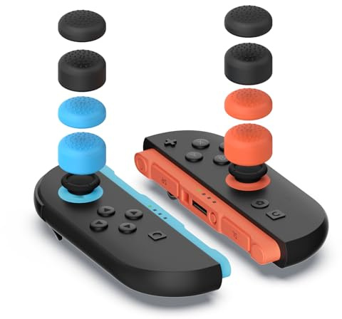 8 Pack Thumb Grips Compatible with Nintendo Switch 2 (2025), WEOTOO Thumb Grip Caps for Switch 2, Enhanced Gaming Grip Set, Joycon Grip Button Stick Cover, Improve Control and Guard Joystick Wear