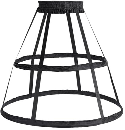 FINGERINSPIRE Gonna a Cerchio con Gabbia Sottoveste Abito 59x47cm in Filo di Plastica in Poliestere Sottoveste Abito 2 Cerchi Crinolina a Gabbia per Decorazione di Abiti da Sposa da Ballo