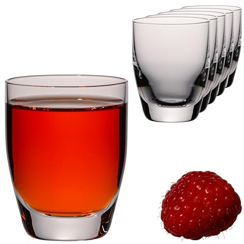 Imperial - Set di 6 bicchieri da liquore, 60 ml, in vetro Crystalline, serie Roma, per liquori, liquori e digesti, lavabili in lavastoviglie