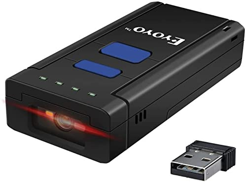 Eyoyo 1D Escáner de Código de Barras Bluetooth, CCD Mini Lector de Código de Barras Portátil Inalámbrico CMOS Pistola de Codigo de Barras para POS, Teléfonos Móvil, Android, iOS, Librería y Farmacia