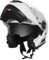 YEMA Motorbike Crash Modular Helmet ECE Approved YM-925 Full Face Racing Motorcycle Helmet with Sun Visor for Adult Men Women - White,L