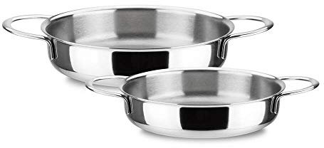 Magefesa - Prisma mini tarteras de 14 y 16 cm, fabricadas en acero inoxidable 18/10, apta para todo tipo de cocinas, incluido induccion, fácil limpieza, apto para lavavajillas y horno hasta 200 ºC