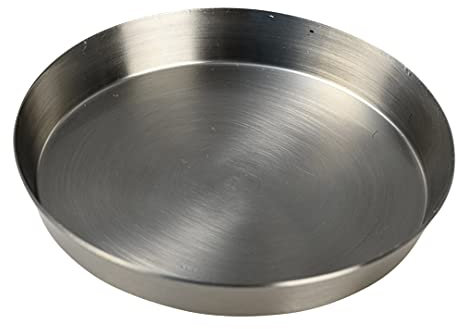 NKlaus Assiette en Acier Inoxydable Mat ? 8cm Bougeoir Plat à Bougie Dessous de Plat Décoration de Table 10860