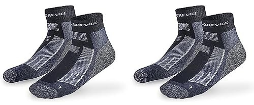 Black Crevice Merino vandringsstrumpor I vandringsstrumpor för kvinnor och män i olika färger och storlekar I vandringsstrumpor med förstärkta tår och häl I lukthämmande och ventilerande I 2 par