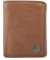 Cas8 Portmonee für Herren MATS, Geldbörse im Hochformat, Portemonnaie aus 100% Leder, Geldbeutel mit RFID-Schutz & 9 Kartenfächern, Wallet zum Aufklappen mit Lasche, Cognac