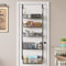 COVAODQ 5-Tier Hanging Spice Rack, over door Pantry Organizer Metal Can Organizer