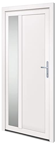 vidaXL Porta d'Ingresso Bianca in PVC 98x200 cm - Porta Entrata