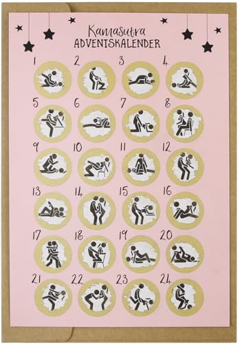 CL&MH Calendario dell'Avvento con Carta da Grattare di Natale – Calendario dell'Avvento – Sorpresa. Divertente, scortese Carta da Grattare di Natale – Calendario dell'Avvento Audace – Cartolina da