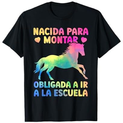 Niñas Chicas Caballos Equitación Caballo Montar Camiseta