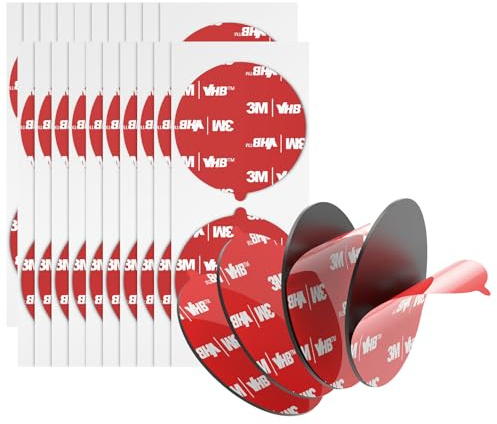 Bulina Pads Adesivi Biadesivi ad alta Resistenza Diametro 50MM 40 Pezzi Nero Rotondo 5925 Spessore 0,6 MM Nastro Adesivo in Schiuma di Montaggio Adesivo Forte per Decorazioni Auto Casa Ufficio Loghi