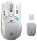 Uiosmuph V08 Mouse Gaming, 2.4 G/USB-C/Bluetooth Mouse, 12000 DPI Ricaricabile Mouse Wireless Ergonomico Programmabili, Coperchio magnetico a nido d'ape Mouse senza fili per laptop, PC, Mac, Bianco