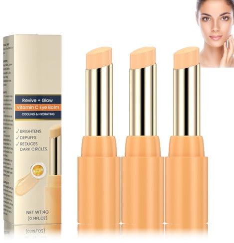 3 penne per la cura degli occhi di vitamina C con effetto schiarente, Revive umd Glow Cream, riduce le occhiaie e il gonfiore immediatamente, vitamina C idratante per gli occhi